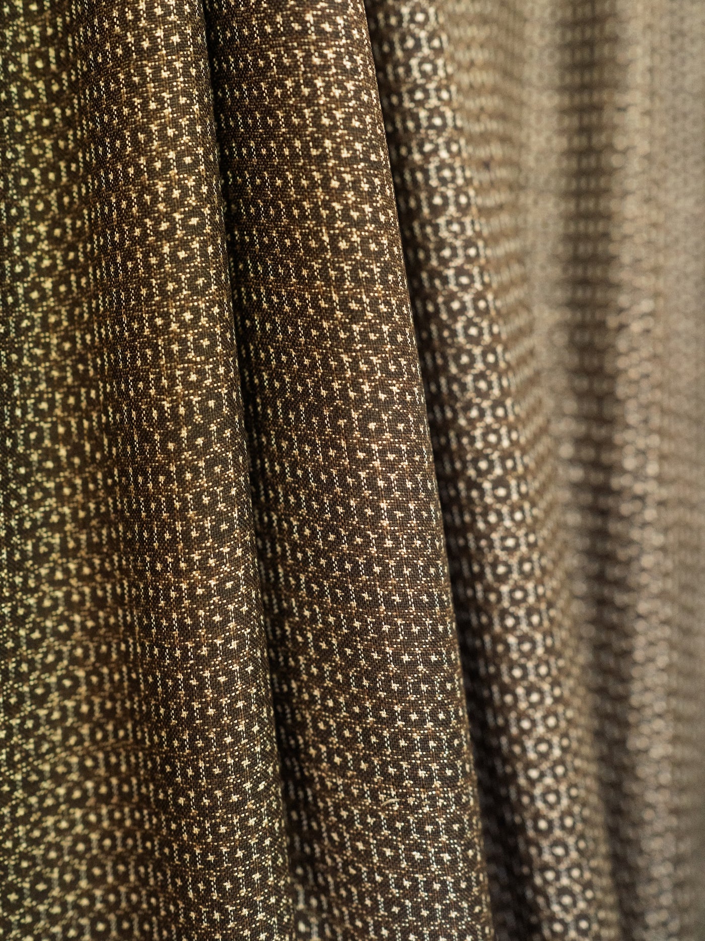 Men's Vintage Brown Tortoiseshell Silk Japanese Kimono