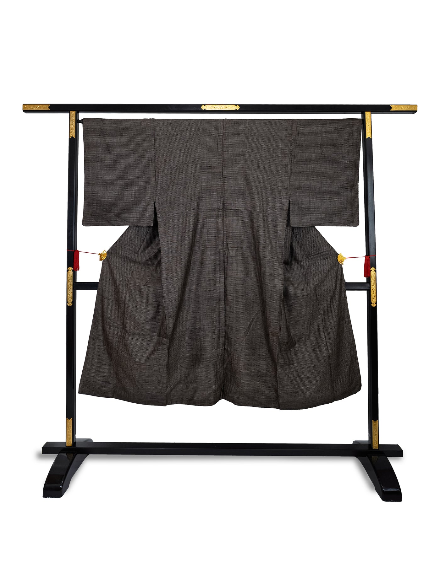 Men's Vintage Brown Tortoiseshell Silk Japanese Kimono