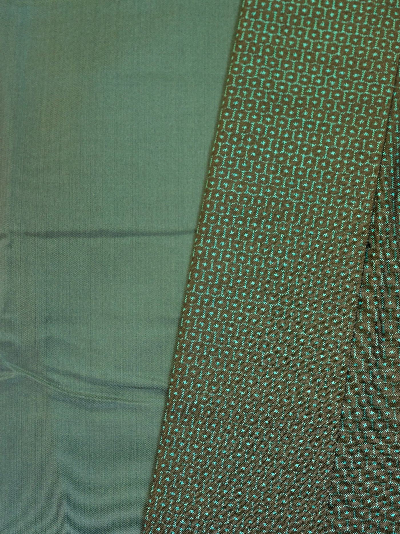 Men's Vintage Green Tortoiseshell Silk Japanese Kimono