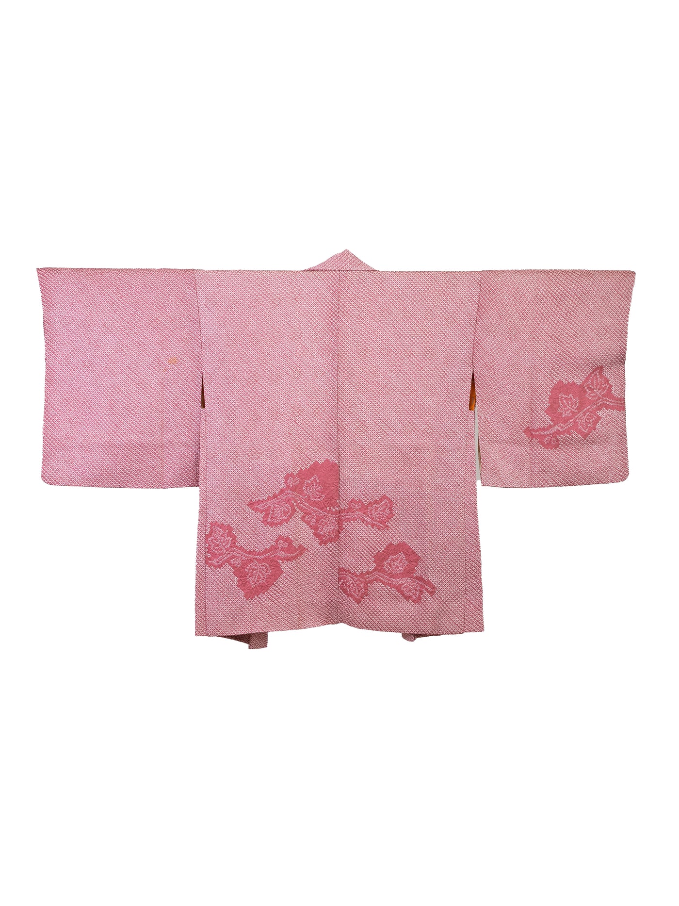 Veste Haori Vintage Shibori Rose pour Femme
