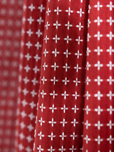 Red Sashiko Furoshiki Wrapping Cloth