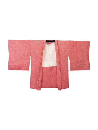 Veste Haori Vintage Shibori Rouge pour Femme
