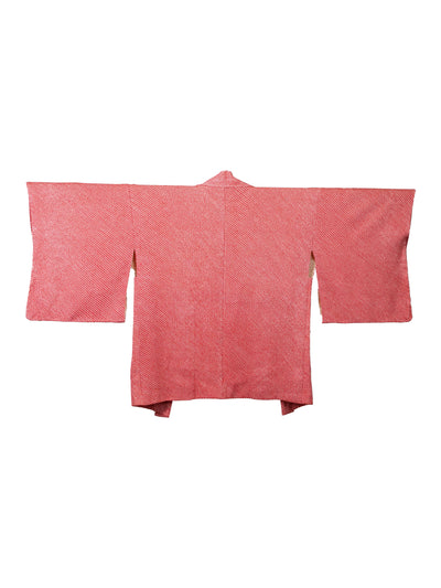 Veste Haori Vintage Shibori Rouge pour Femme

