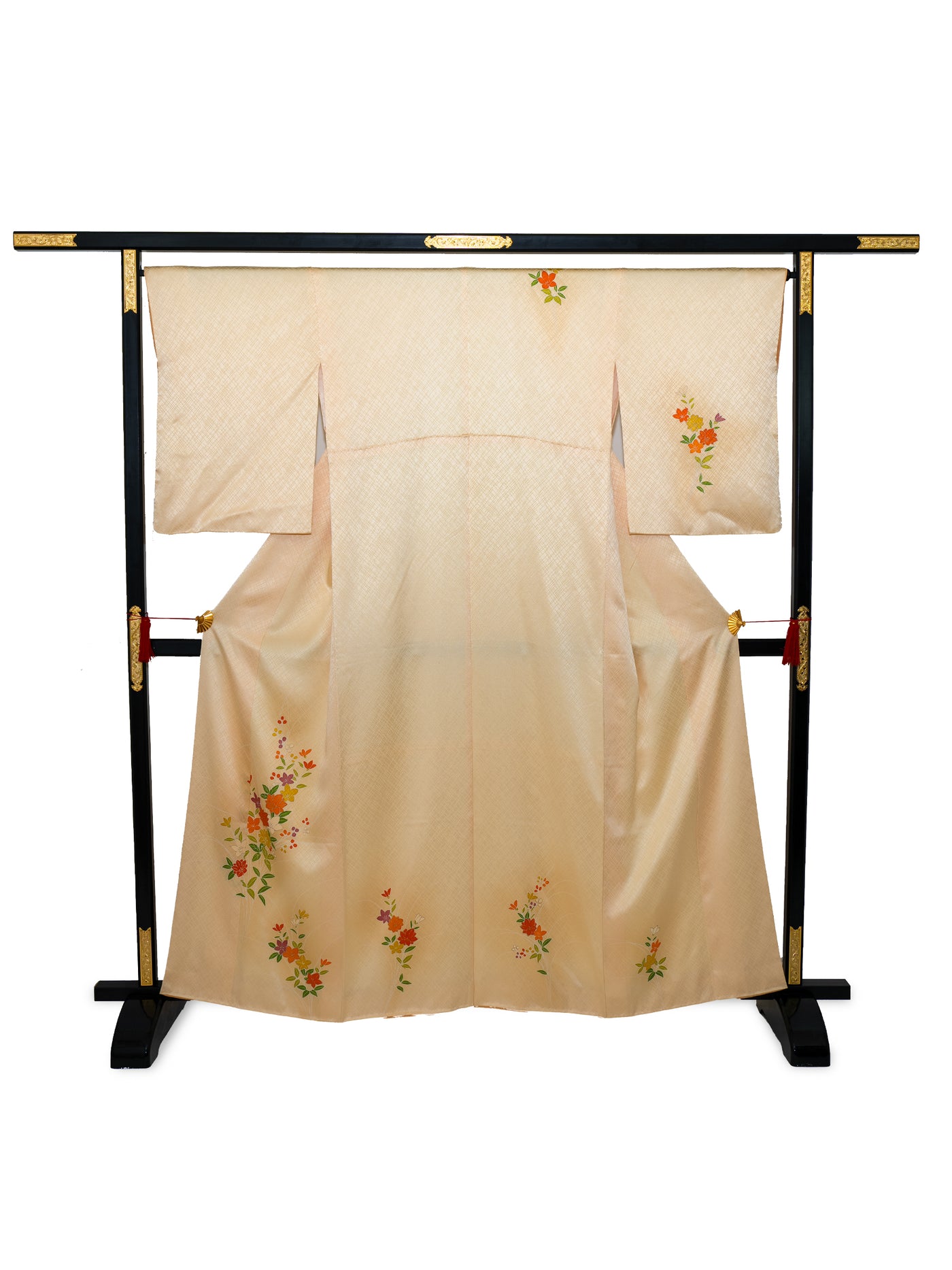 Women's Vintage Silk Bellflower Japanese Kimono