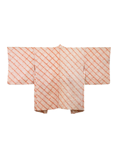 古著白色絞染羽織和服外套