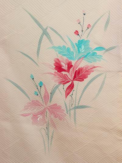 古着蓝花真丝和服