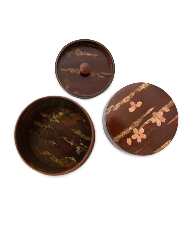 夢讃岐】茶道煎茶／ 木製漆器 天目臺 28客揃 Φ115 H35 ux179