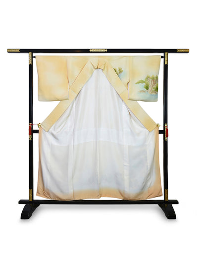 Vintage Silk Ocean Japanese Kimono