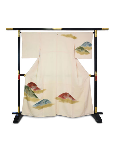 Vintage Silk Ivory White Japanese Kimono