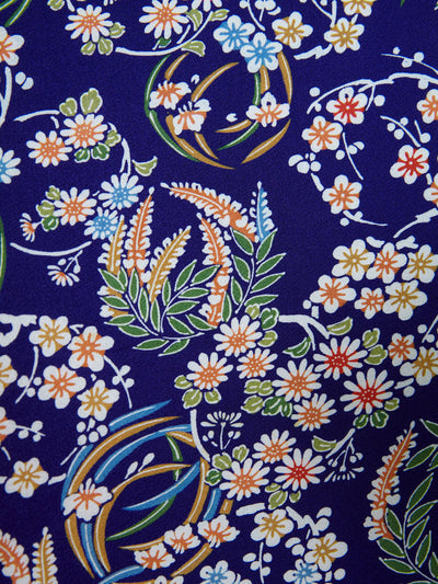 Vintage Silk Floral Japanese Kimono