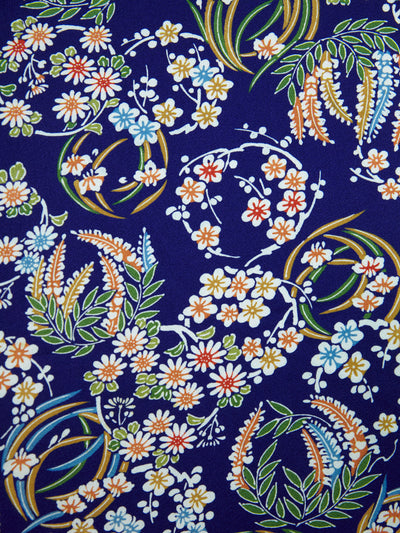 Kimono Japonais Vintage Floral en Soie