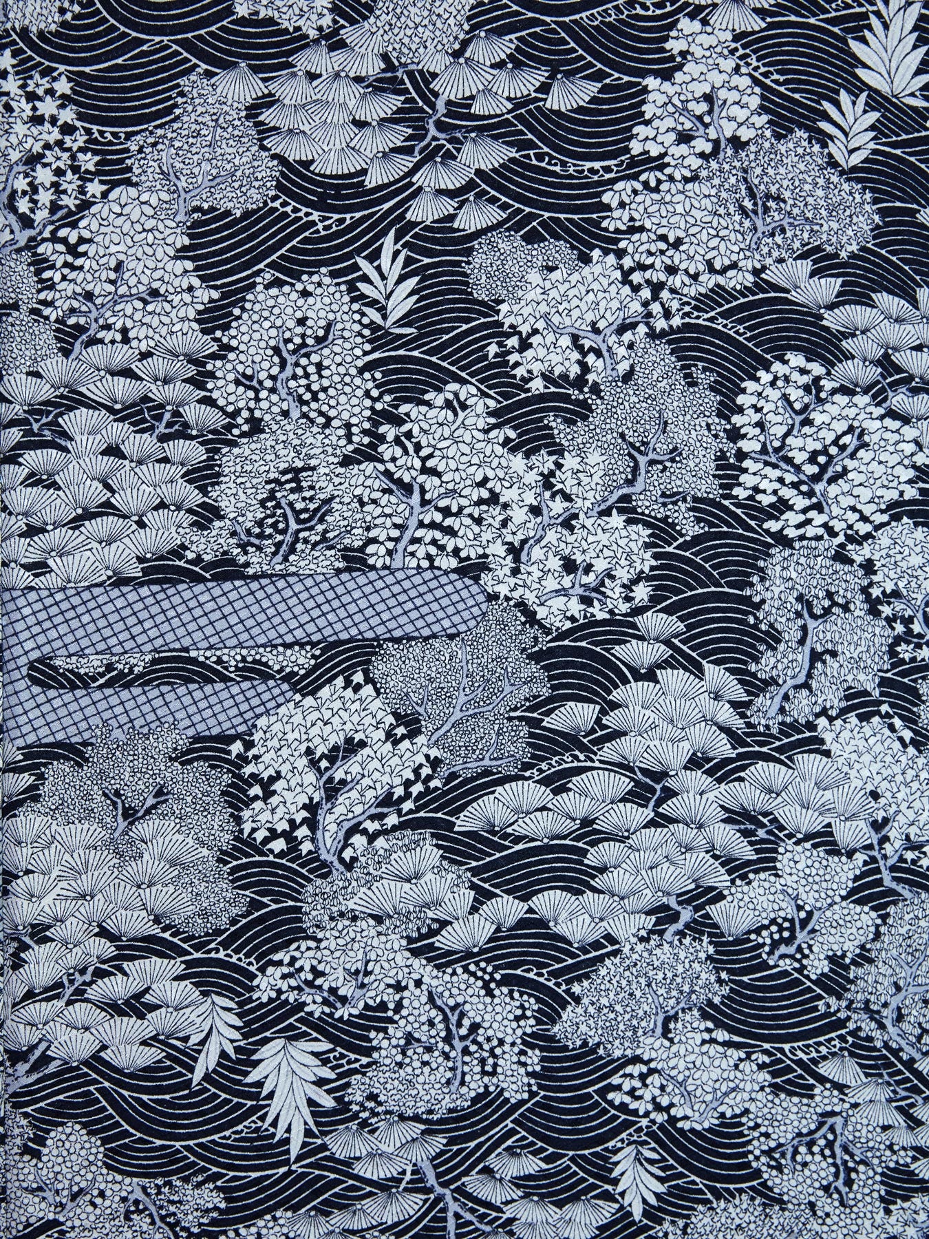Vintage Silk Seigaiha Japanese Kimono