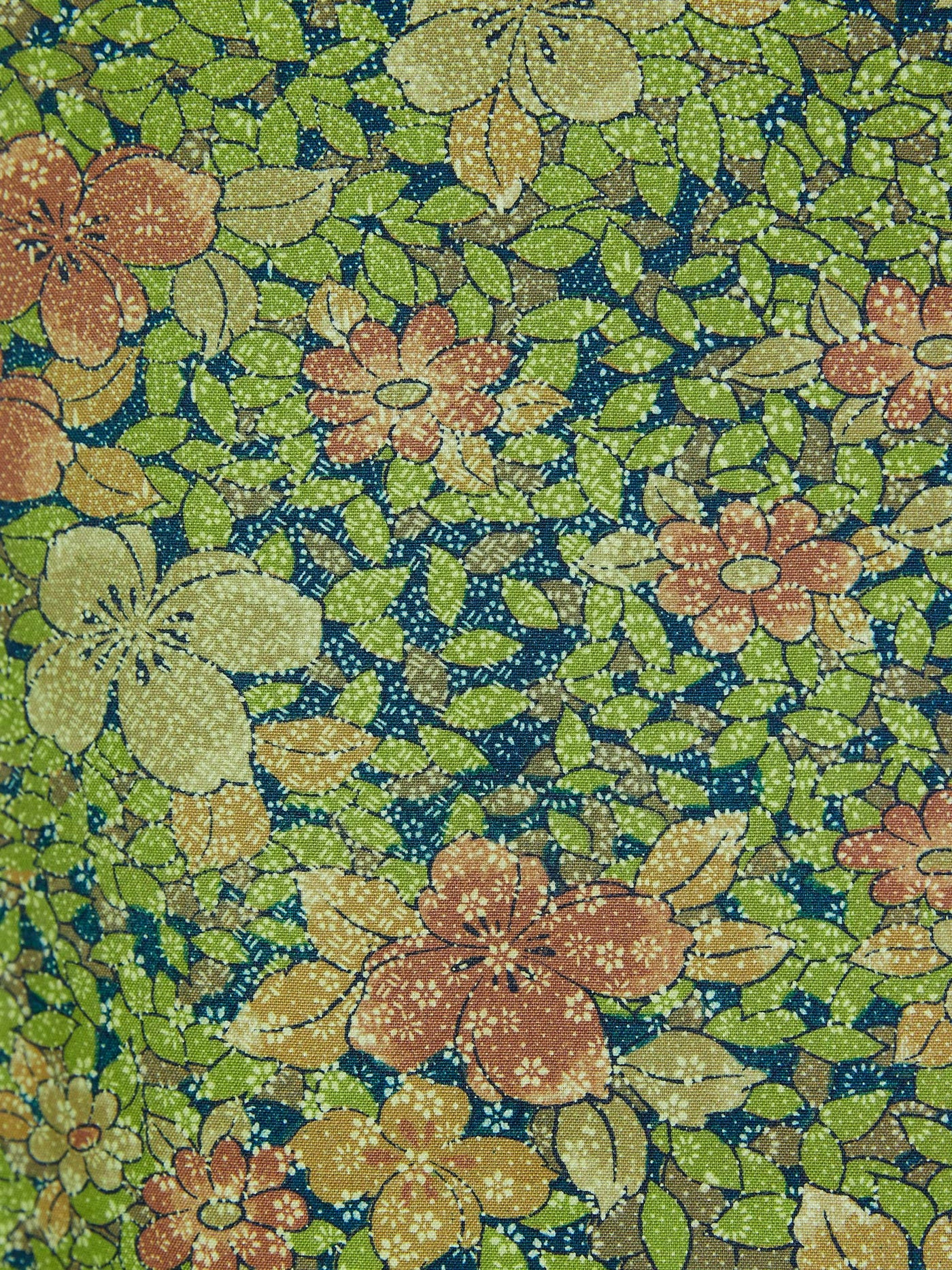 Vintage Silk Floral Hitoe Kimono