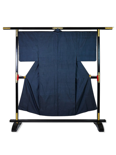 Men's Vintage Silk Blue Tortoiseshell Japanese Kimono
