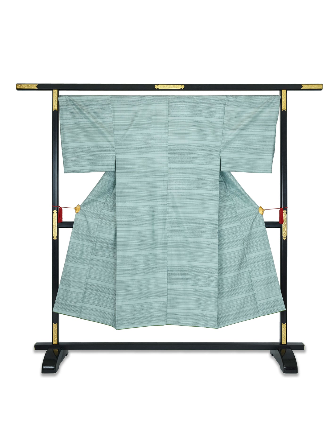 Kimono Japonais Vintage Shima Vert pour Homme