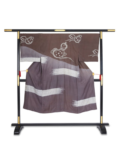 Peignoir Nagajuban Vintage Shibori en Soie pour Homme
