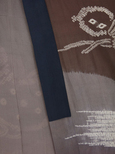 Peignoir Nagajuban Vintage Shibori en Soie pour Homme