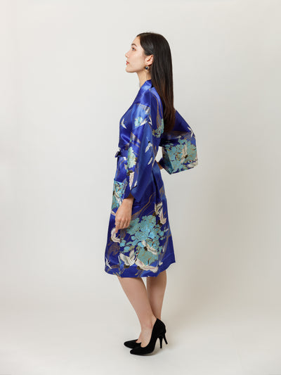 Tancho Silk Kimono Robe Side