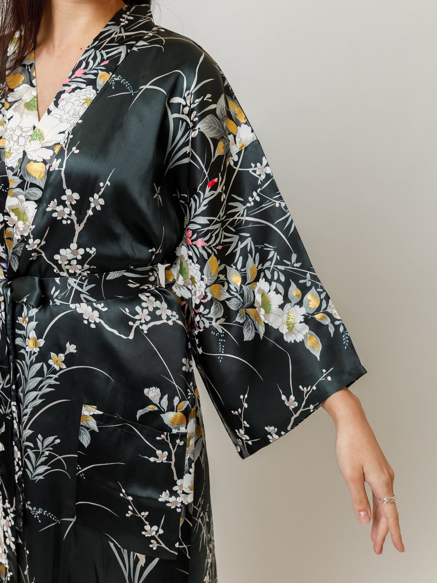 Floral Silk Robe