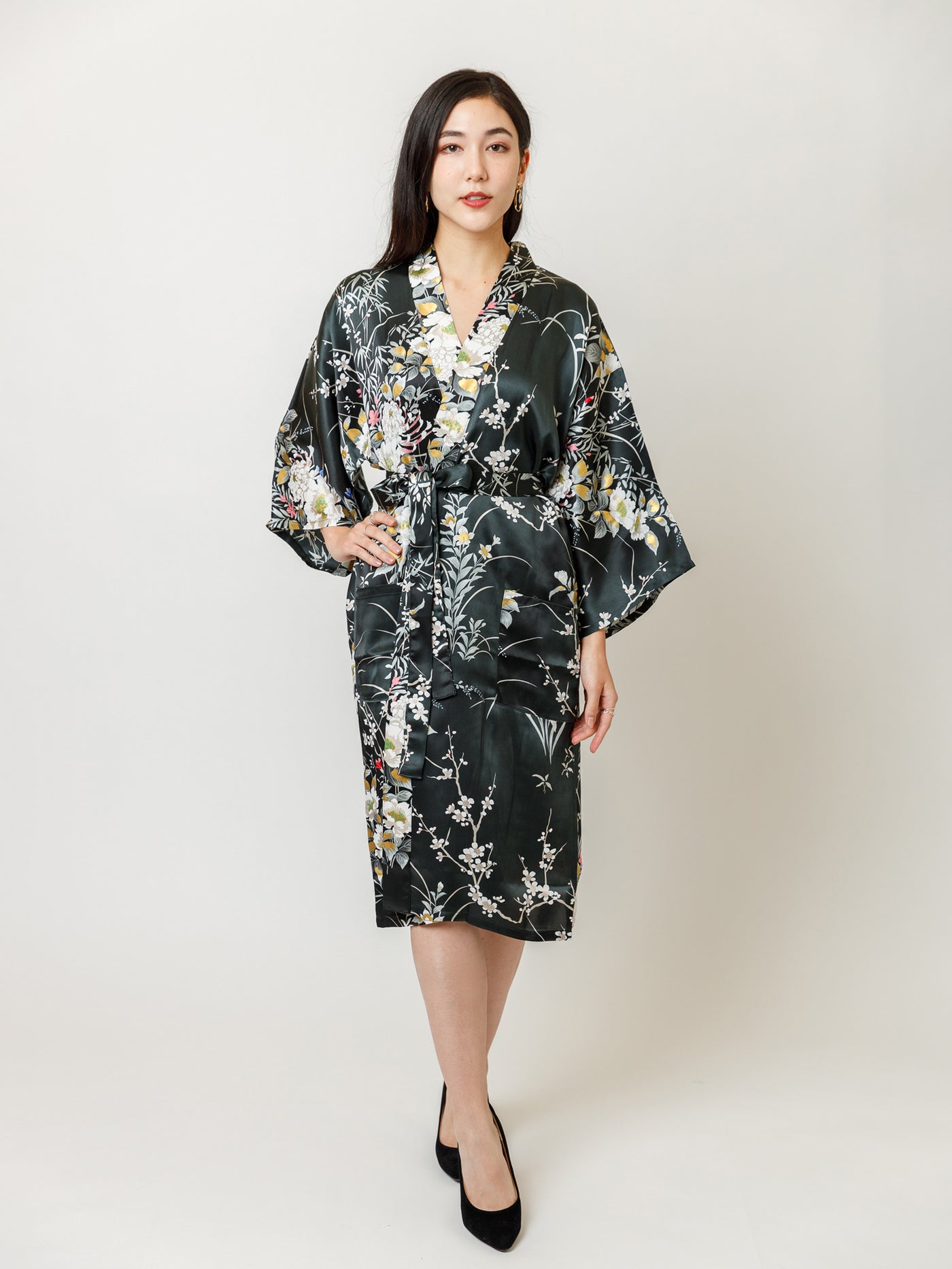 Hana Silk Kimono Robe