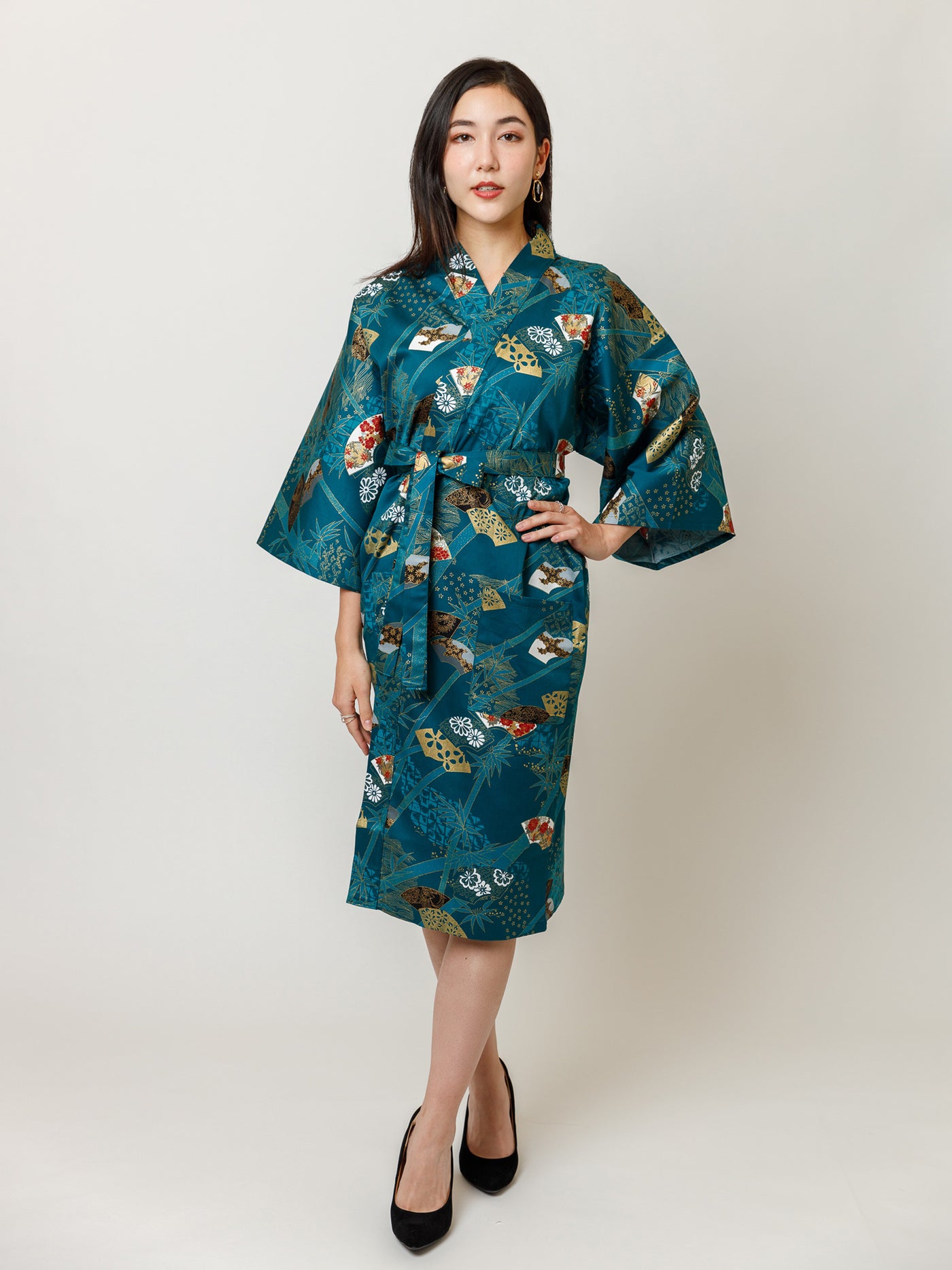 Sensu Cotton-Satin Kimono Robe