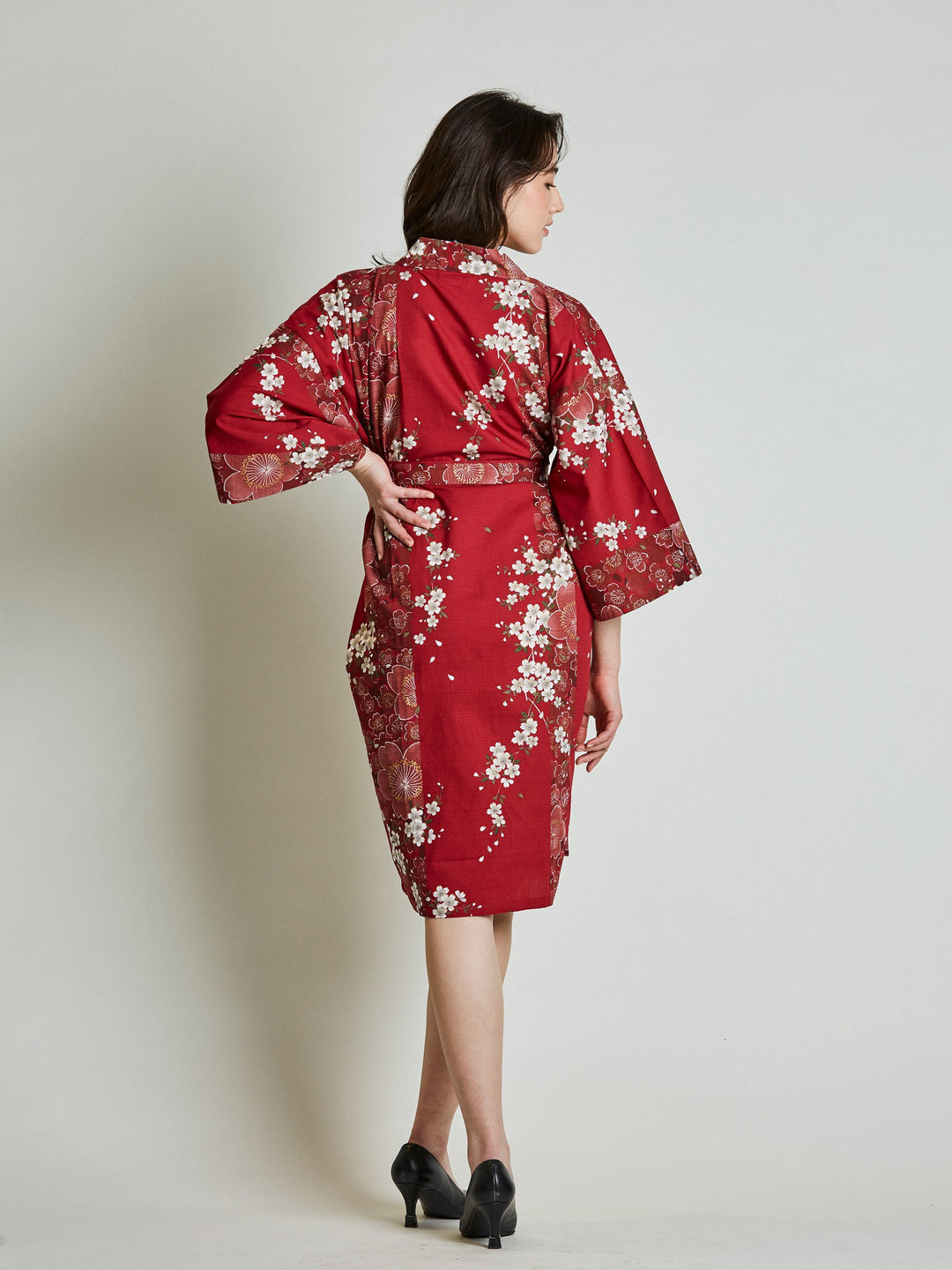 Cherry Blossom Cotton Kimono Robe S/M Cherry Blossom Cotton Kimono Robe S/M