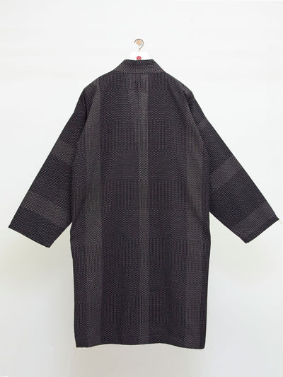 Veste Kimono Longue Haori Noir Miyako