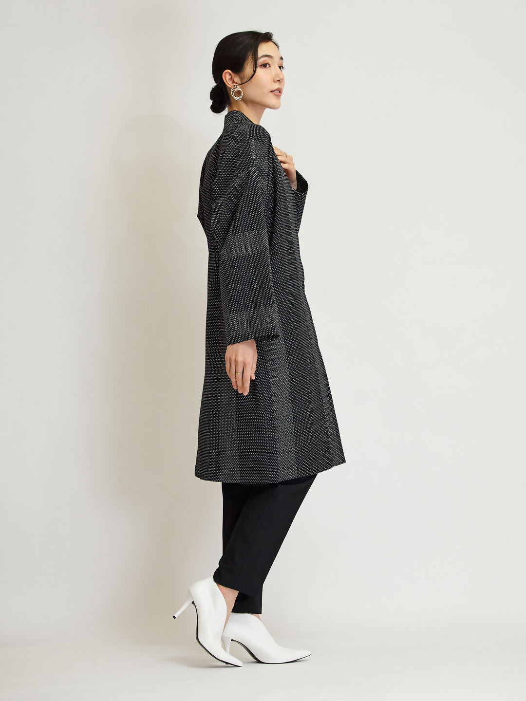 16532BK-Miyakodori-Black-Haori
