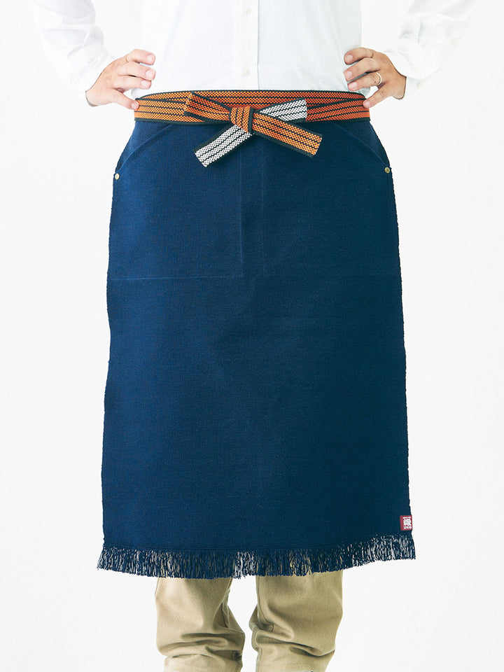 Japanese Maekake Apron in Indigo | Japan Objects Store