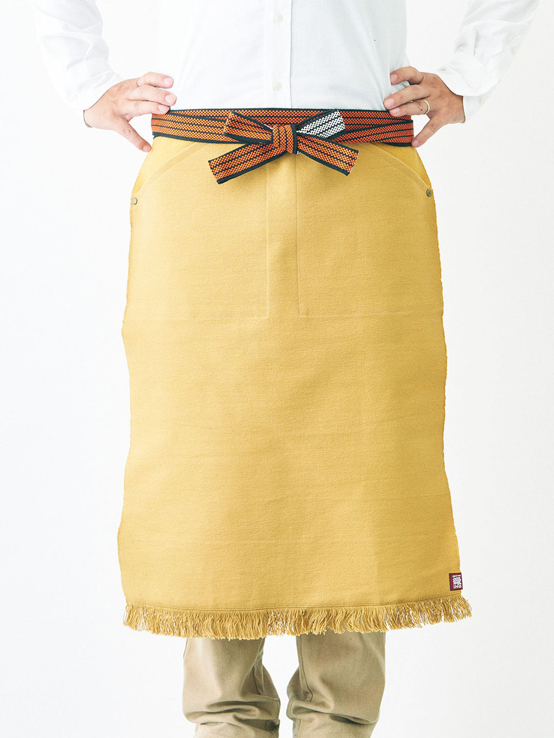 Star K様TAKIMAKI ORIGINAL ORGANIC APRON Japanese Maekake Apron in Saffron | Japan Objects Store