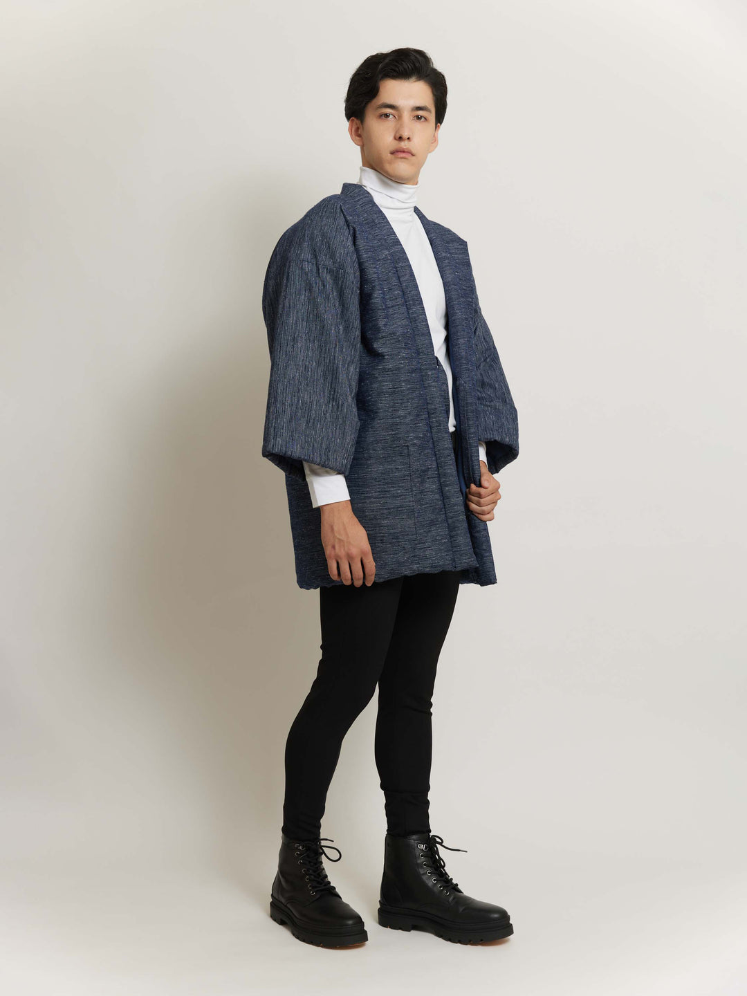 PUFFY ドカジャンHANTEN リバーシブル Tsumugi Hanten Padded Jacket | Japan Objects Store