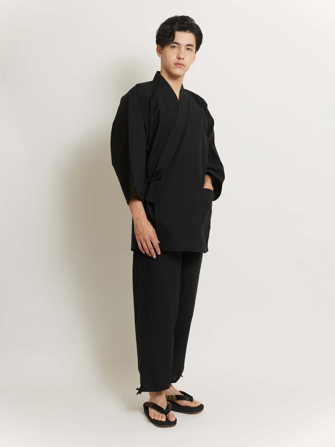Ink Black Samue Jacket and Lounge Pants | Japan Objects Store