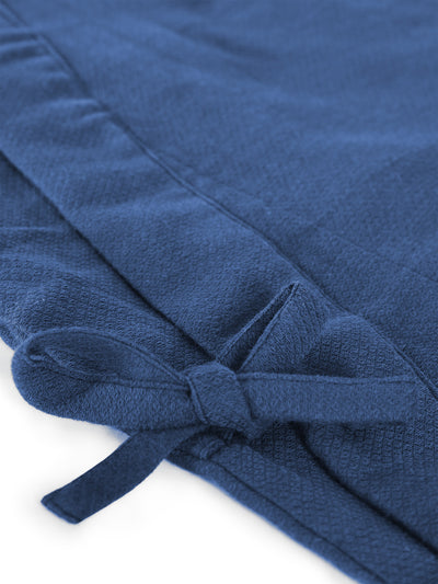 Samue Cotton Gauze Pajama Set in Indigo Jacket Waist