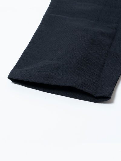Unisex Samue Cotton Gauze Pajama Set in Black Leg