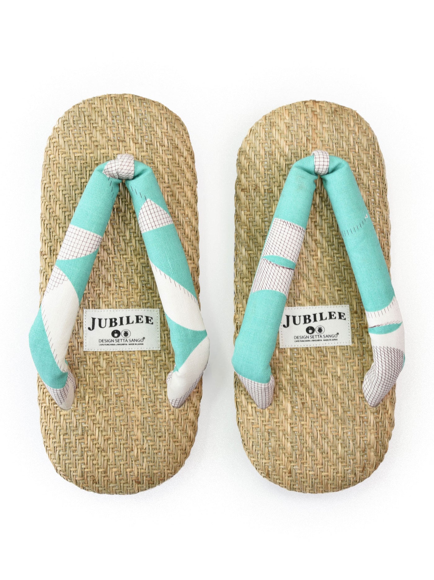 Grass Woven Setta Japanese Sandals in Lime