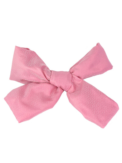 Pink Diamond Weave Obi Belt Bow