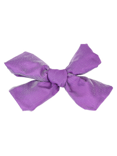 Purple Diamond Weave Obi Belt Bow