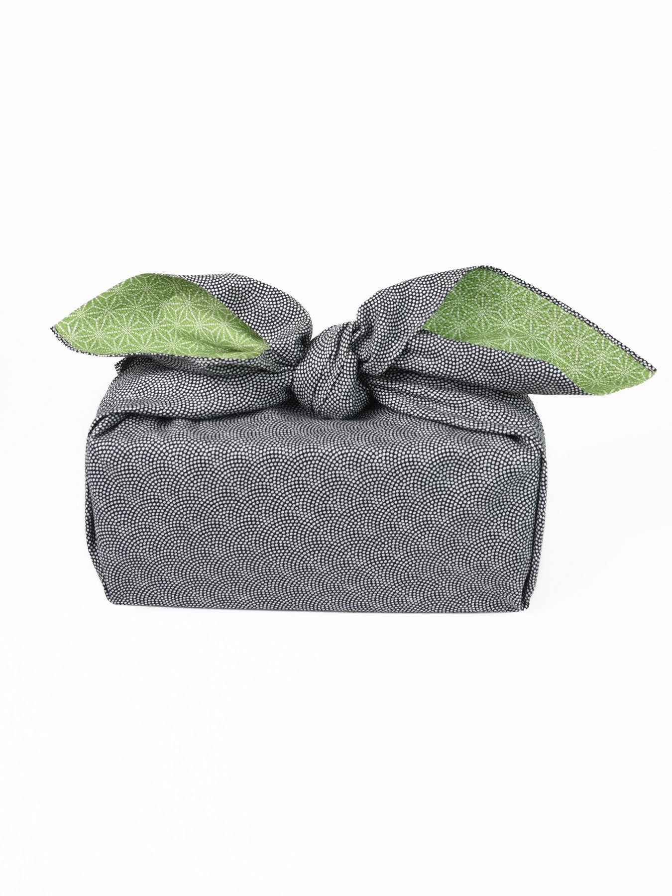 Black Samekomon Reversible Furoshiki Gift Wrapping