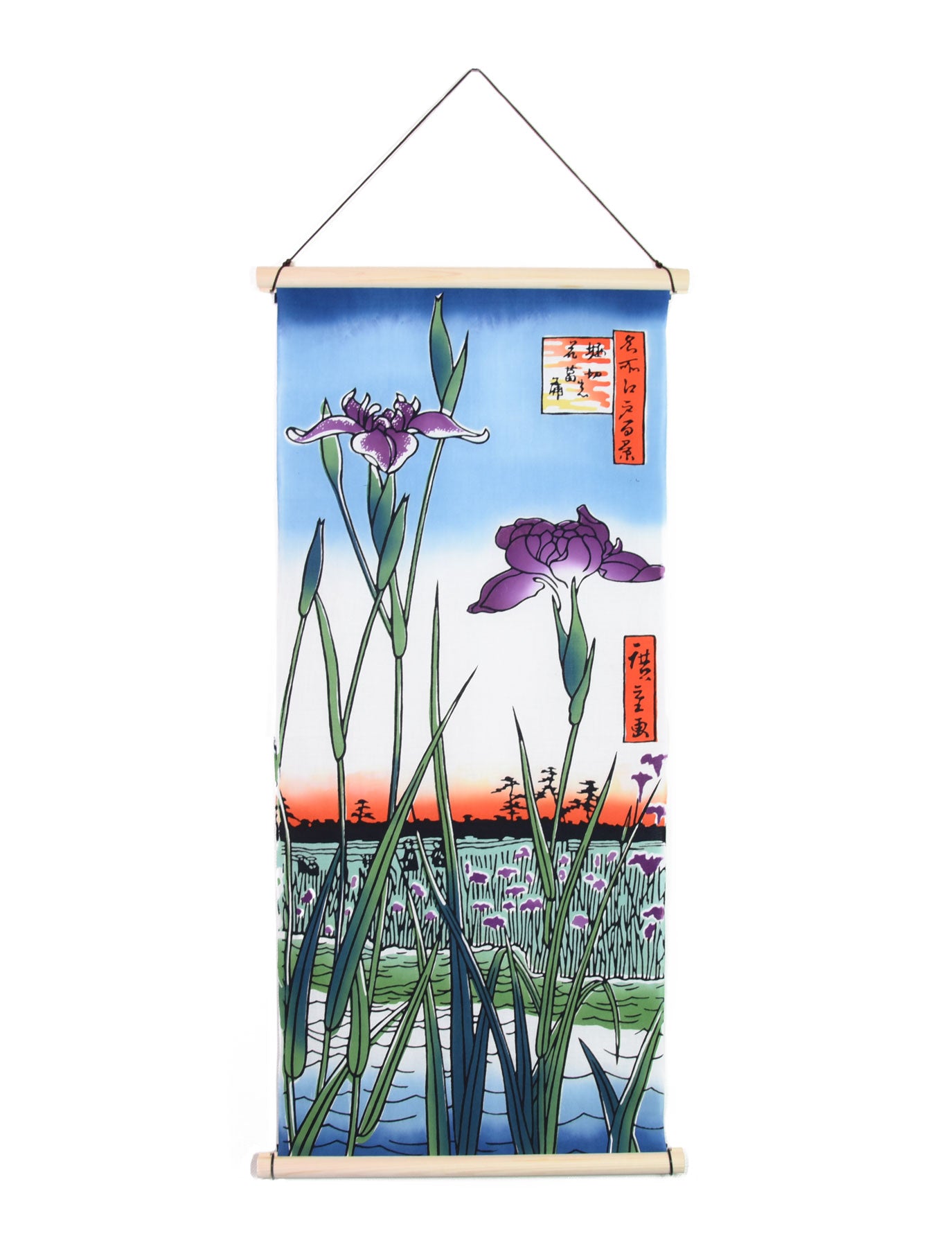 Horikiri Iris Tenugui Tapestry