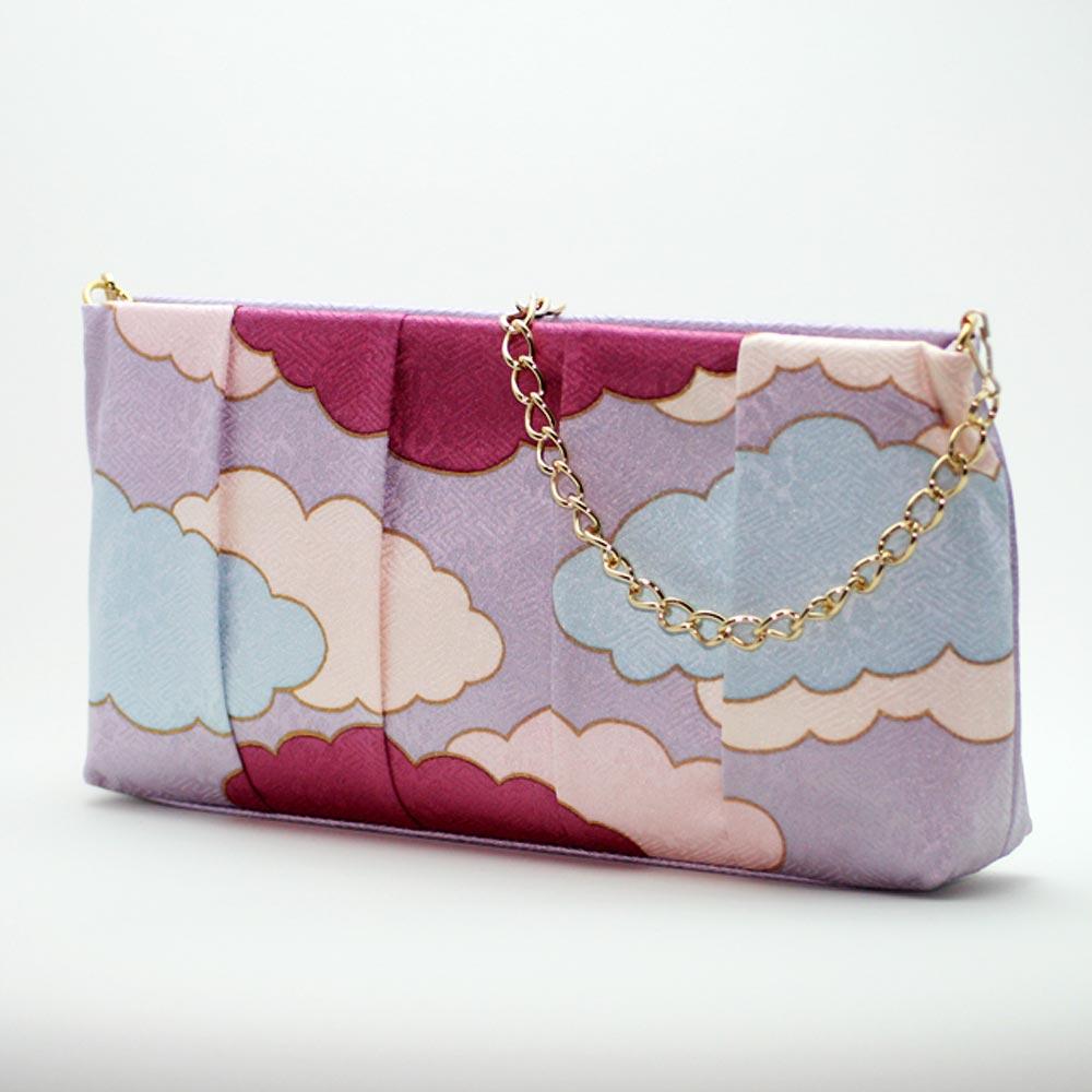 Kyo Yuzen Silk Clutch in Lilac