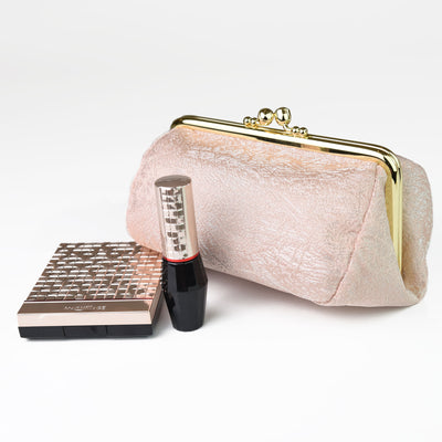 Kiku Silk Brocade Travel Makeup Bag with Cosmetics