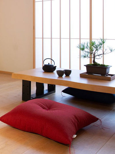 Kyoto Red Zabuton Cushion
