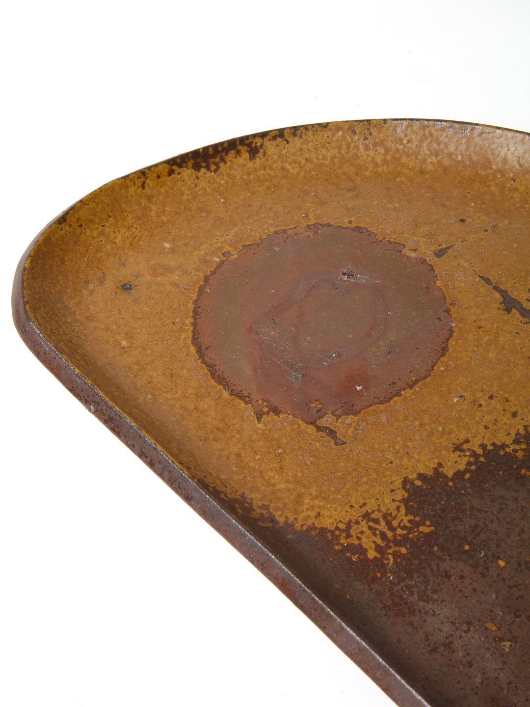 Half-Moon Bizen Ware Sushi Plate by Hozan | Japan Objects Store