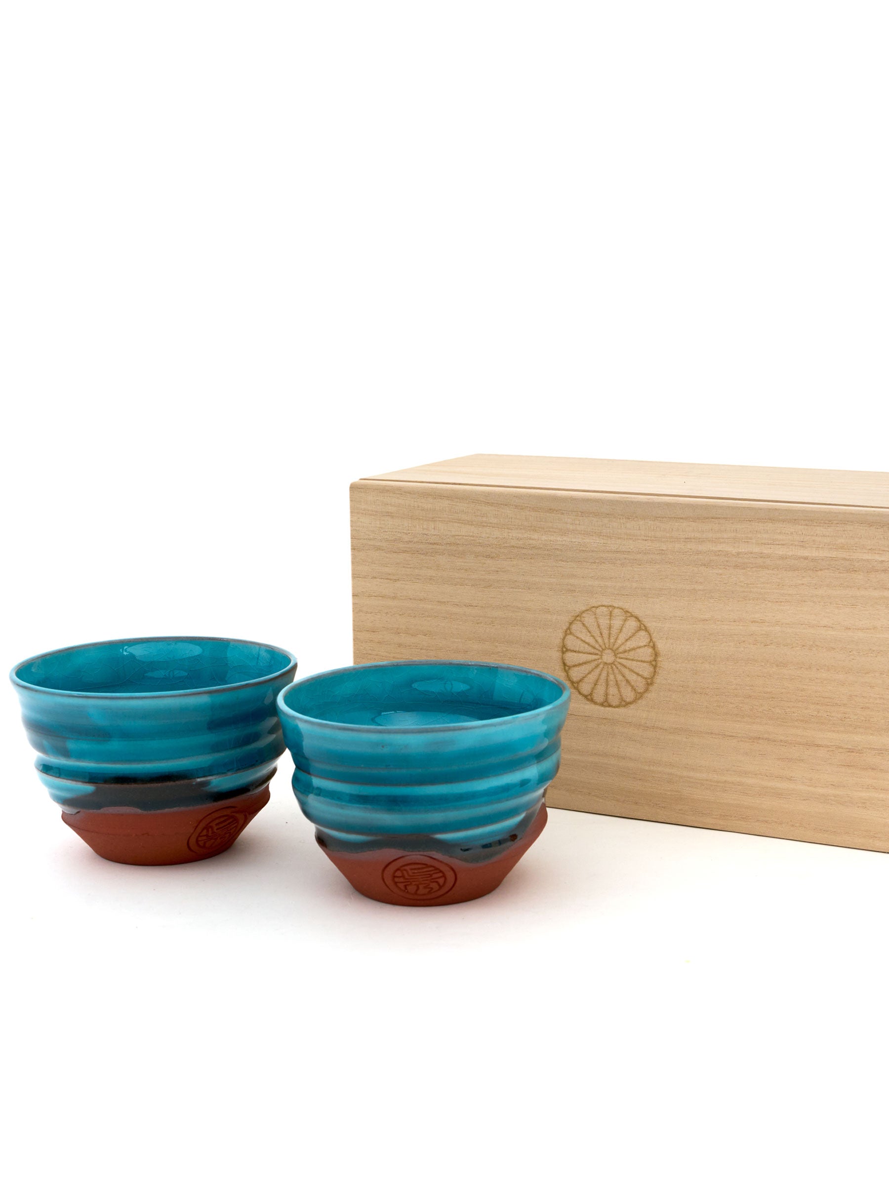 Ku Blue Kyoto Ware Teacup Set by Ninshu | Japan Objects Store
