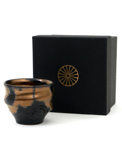 Zen Gold Kyoto Ware Ochoko Sake Cup by Ninshu (2fl.oz/60ml)