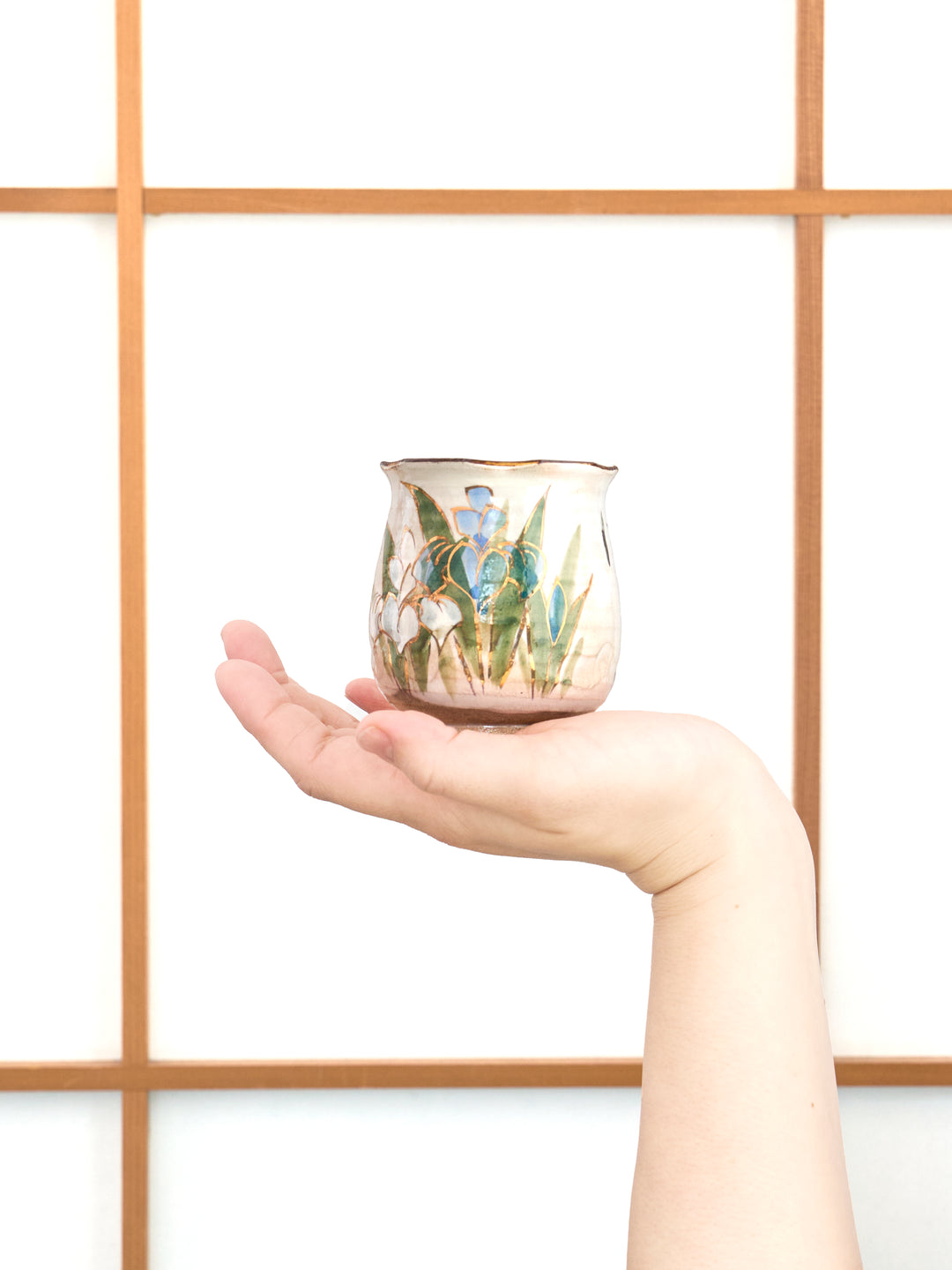 Iris Kyoto Ware Yunomi Teacup Set by Shunzan | Japan Objects Store