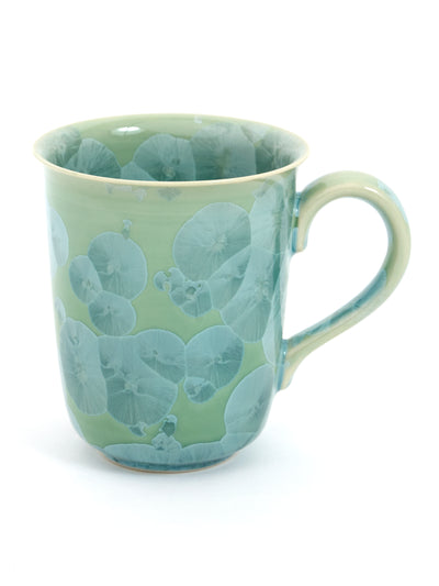 Green Crystal Kyoto Ware Large Coffee Mug by Touan (17fl.oz/500ml)