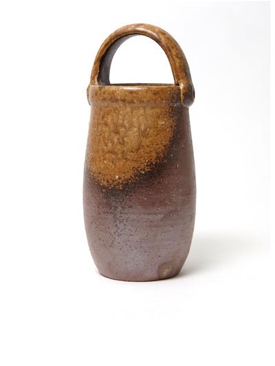 Bizen Ware Japanese Vase with Handle by Hozan