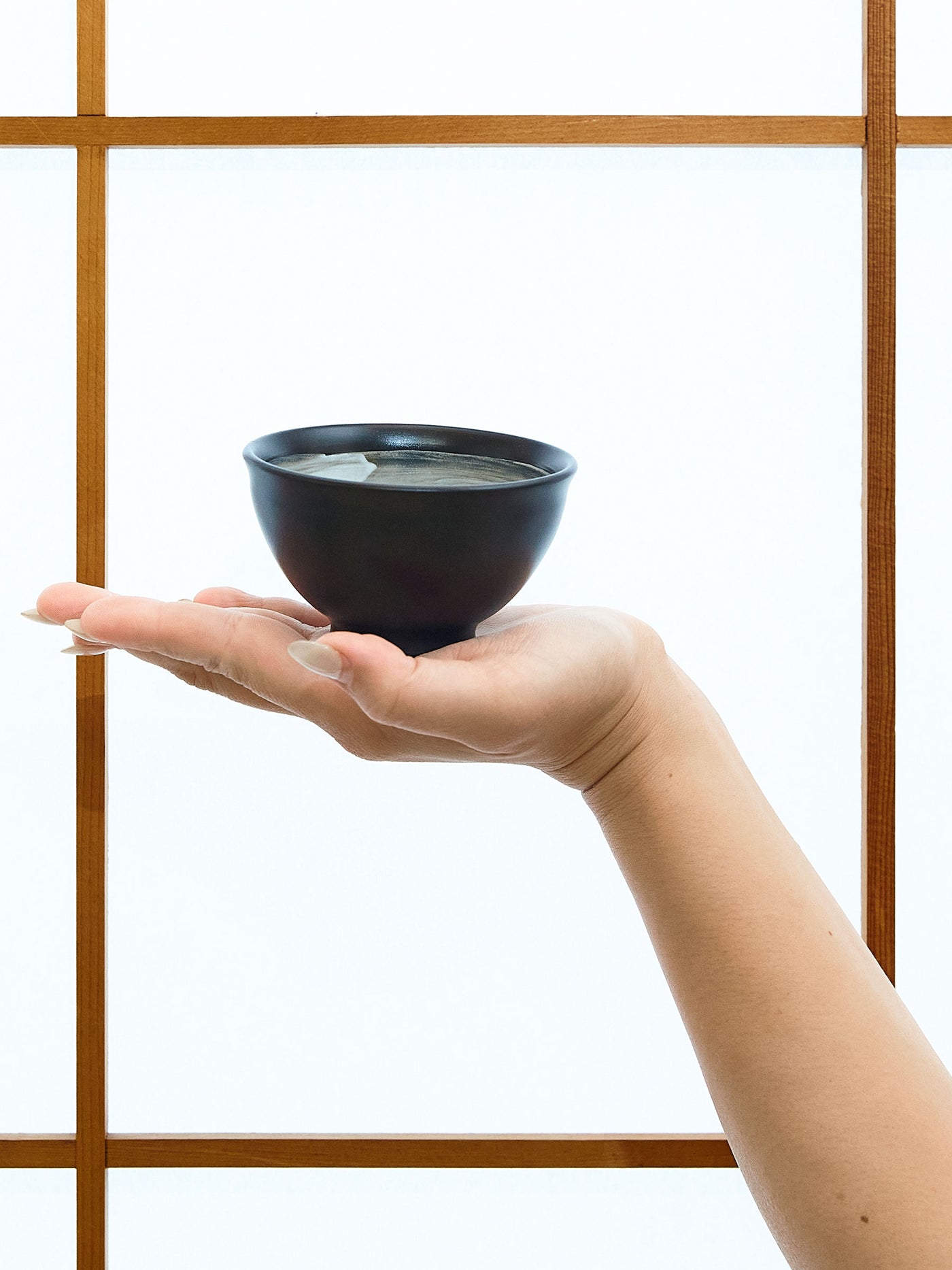 Tasses à Thé Japonaises Noires Tokoname d'Ukou
