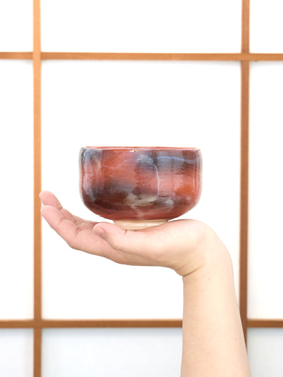Raku Pottery Chawan Matcha Bowl Japanese Tea Set by Juraku